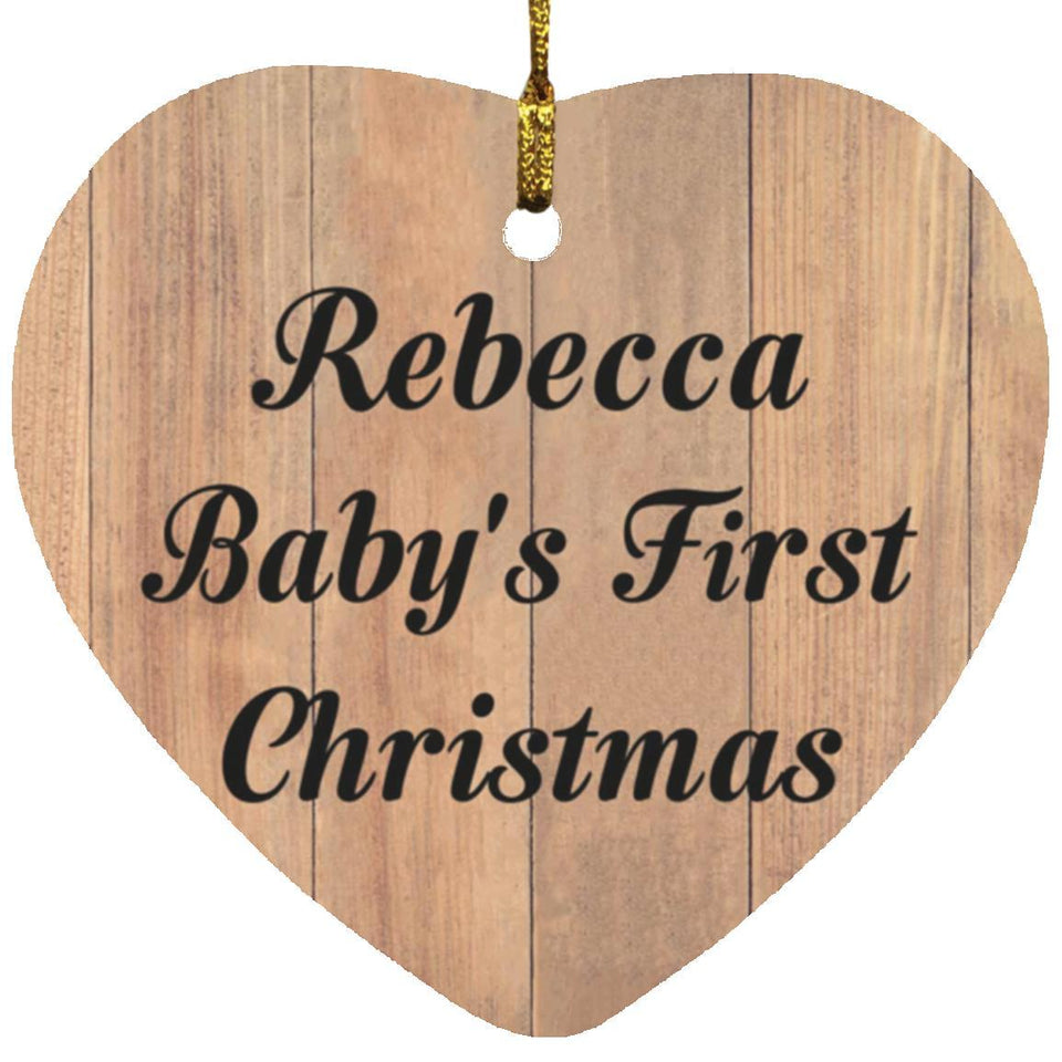 Rebecca Baby's First Christmas - Heart Ornament C