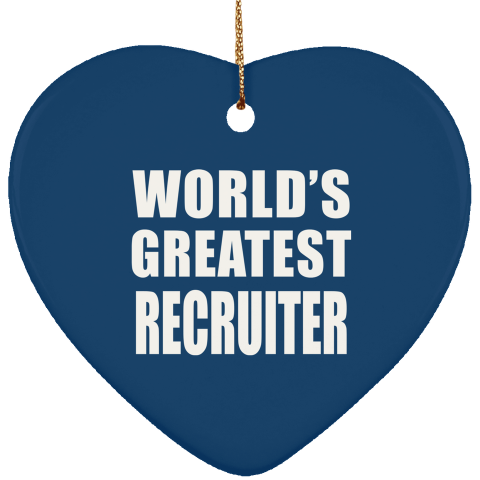 World's Greatest Recruiter - Heart Ornament