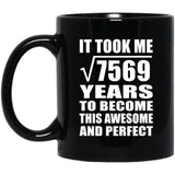 87th Birthday Took Square Root of 7569 Years To Awesome - 11oz Coffee Mug Black