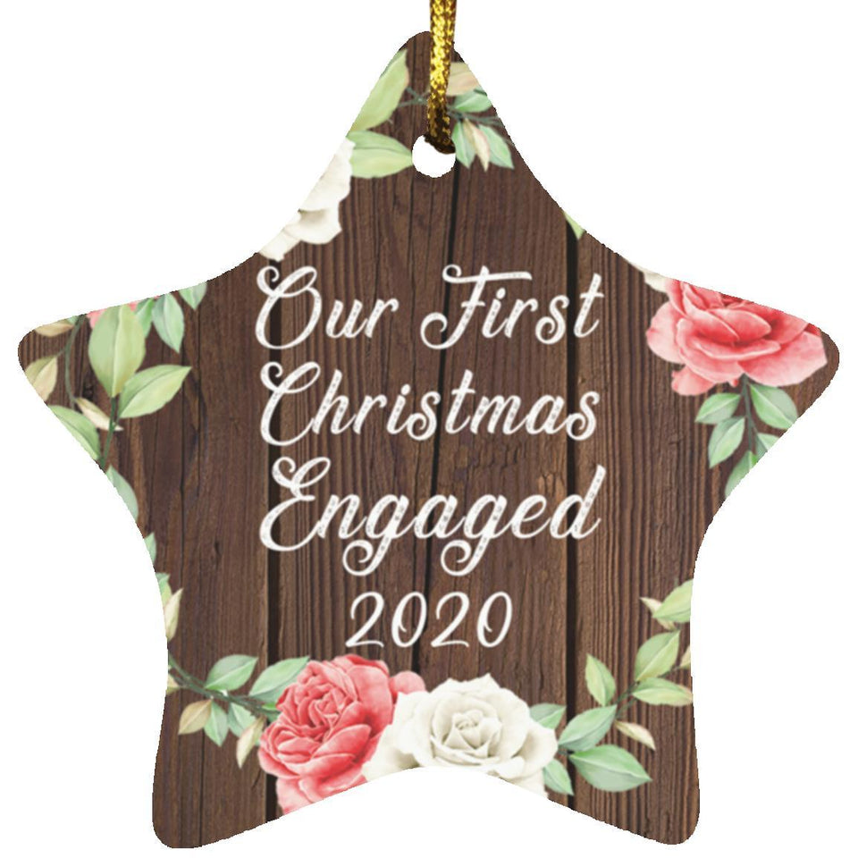 Our First Christmas Engaged 2020 - Star Ornament A