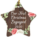 Our First Christmas Engaged 2020 - Star Ornament A