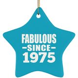 49th Birthday Fabulous Since 1975 - Star Ornament