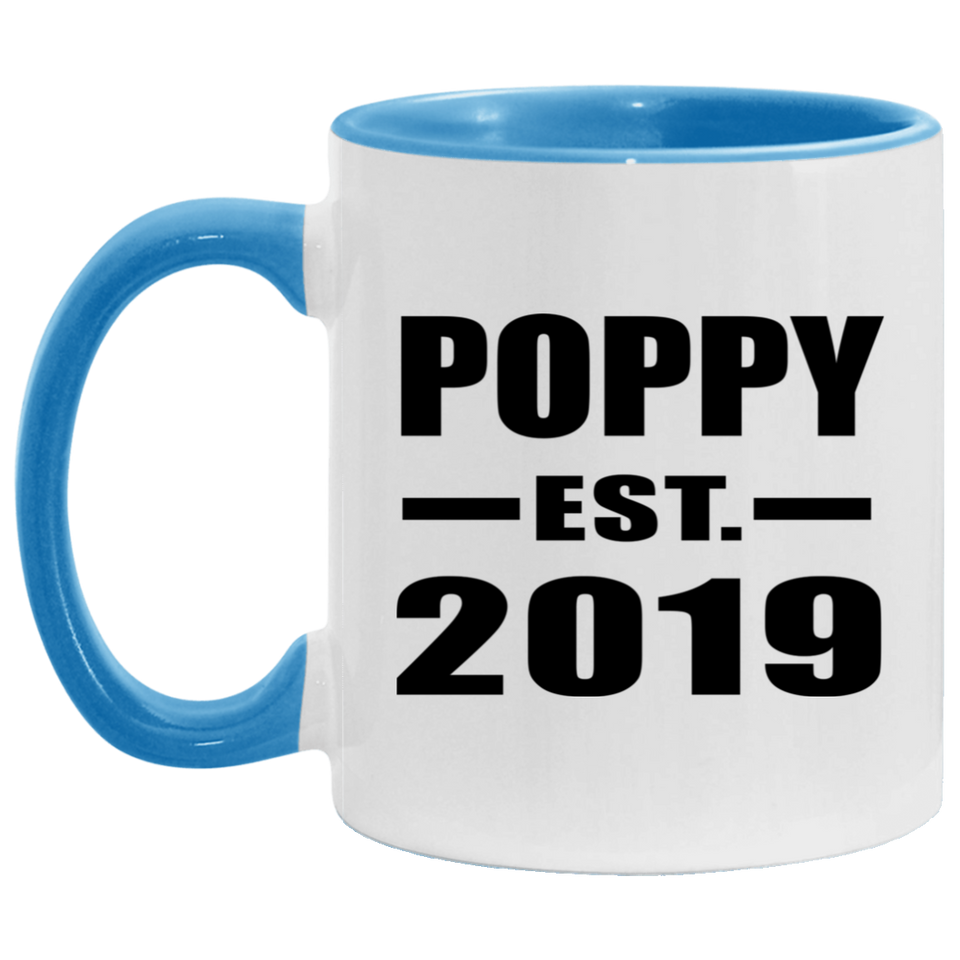Poppy Established EST. 2019 - 11oz Accent Mug Blue