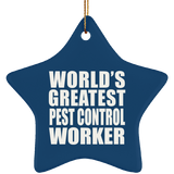 World's Greatest Pest Control Worker - Star Ornament