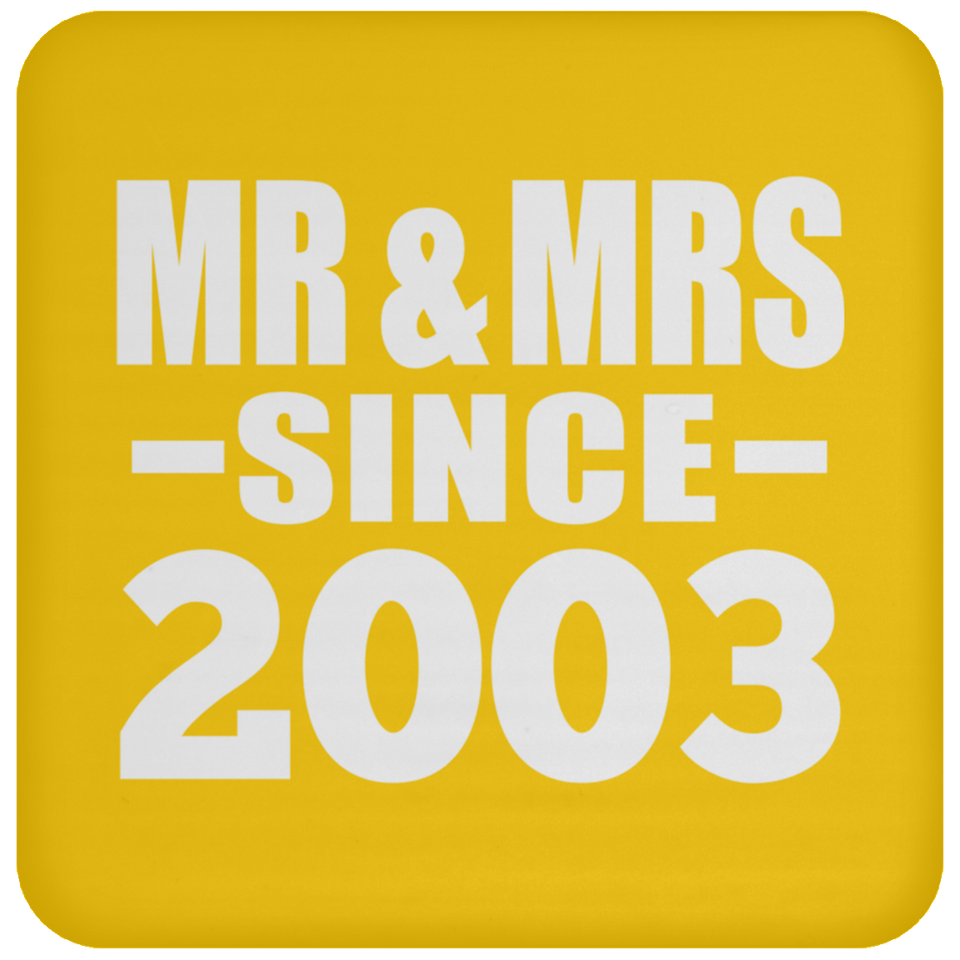 21st Anniversary Mr & Mrs Since 2003 - Drink Coaster
