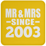 21st Anniversary Mr & Mrs Since 2003 - Drink Coaster