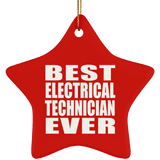 Best Electrical Technician Ever - Star Ornament