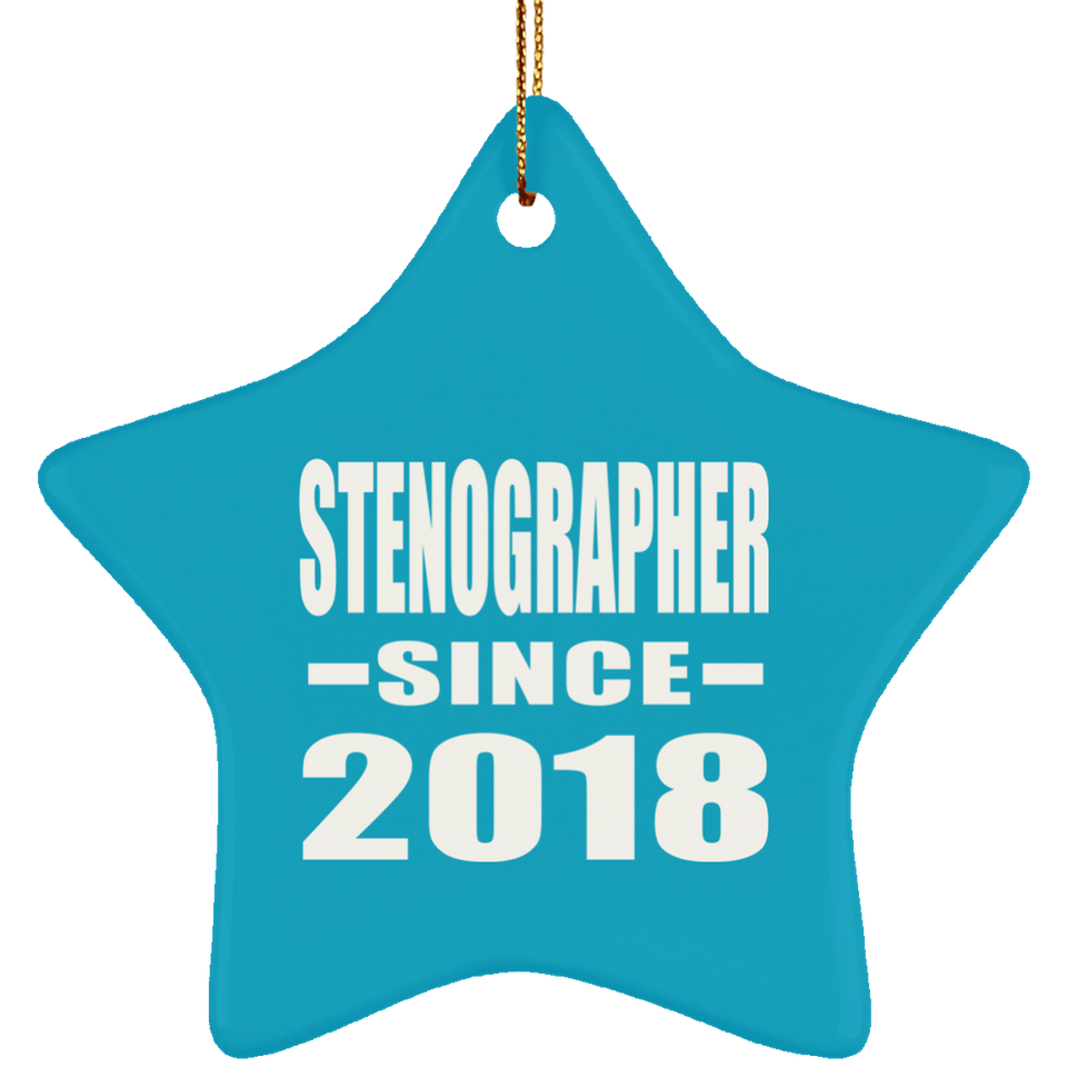 Stenographer Since 2018 - Star Ornament