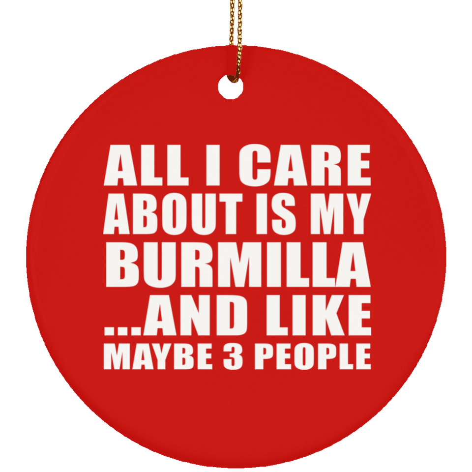 All I Care About Is My Burmilla - Circle Ornament