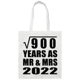 30th Anniversary Square Root of 900 Years As Mr & Mrs 2022 - Tote Bag White