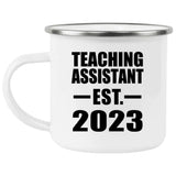 Teaching Assistant Established EST. 2023 - 12oz Camping Mug