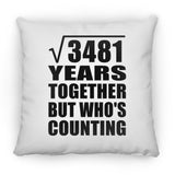 59th Anniversary Square Root of 3481 Years Who's Counting - Throw Pillow