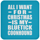 All I Want For Christmas Is My Bluetick Coonhound - Coaster