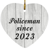 Policeman Since 2023 - Heart Ornament F