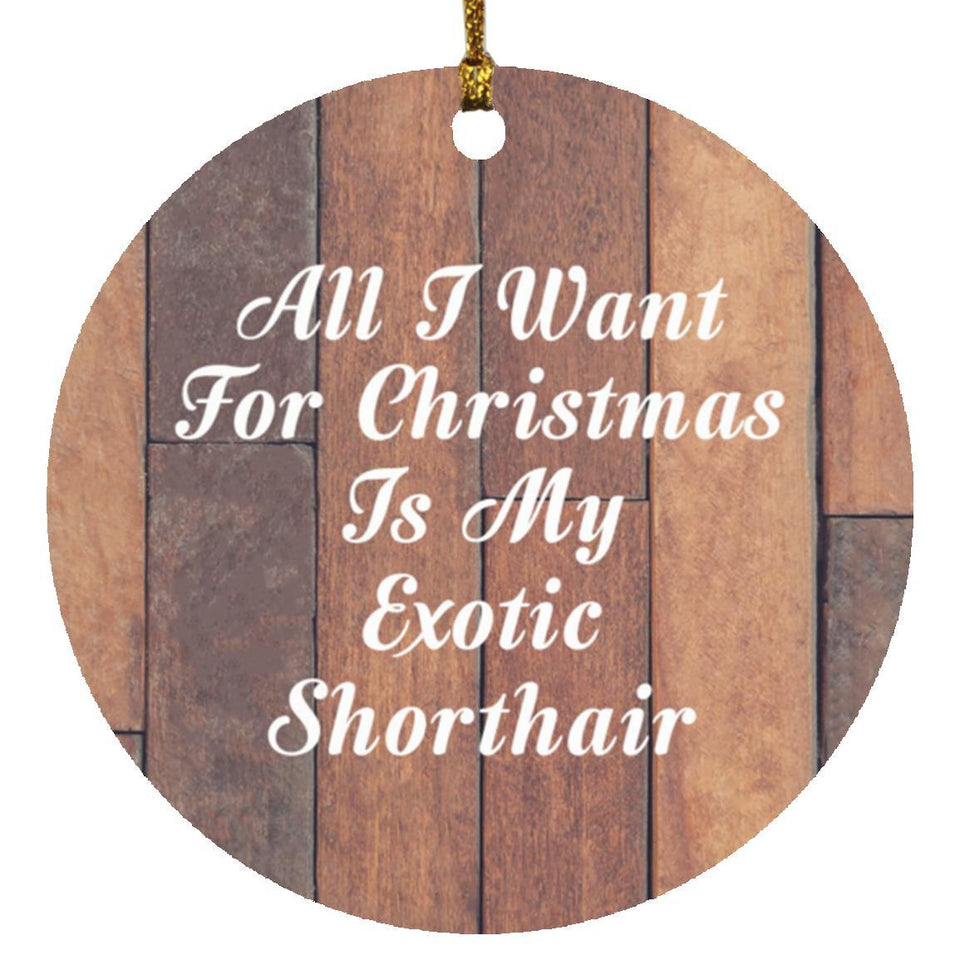 All I Want For Christmas Is My Exotic Shorthair - Circle Ornament E