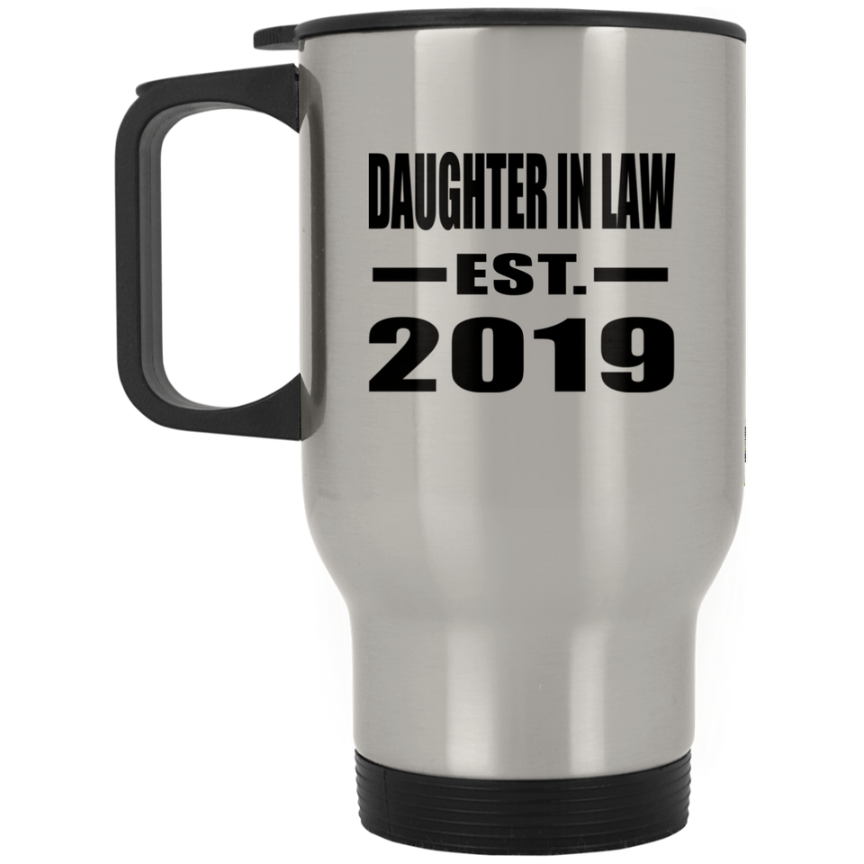 Daughter In Law Established EST. 2019 - Silver Travel Mug