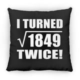 86th Birthday I Turned Square Root of 1849 Twice - Throw Pillow Black