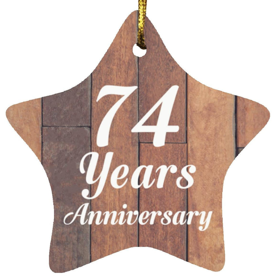 74th Anniversary 74 Years Anniversary - Star Ornament E