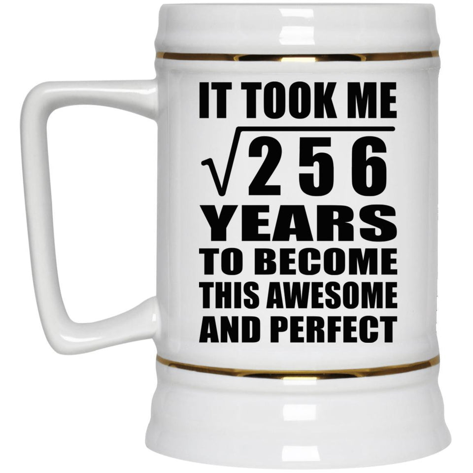 16th Birthday Took Square Root of 256 Years To Awesome - Beer Stein
