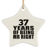 37th Anniversary 37 Years Of Being Mr Right - Star Ornament