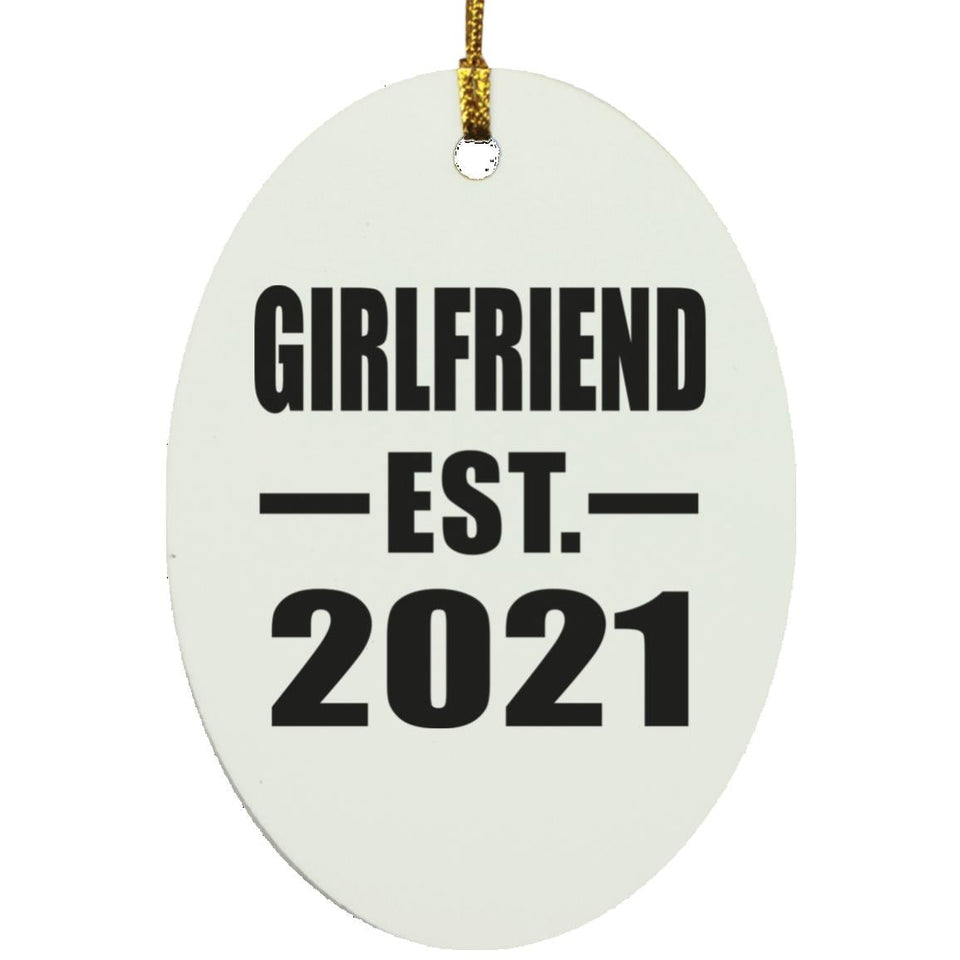 Girlfriend Established EST. 2021 - Oval Ornament