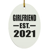 Girlfriend Established EST. 2021 - Oval Ornament