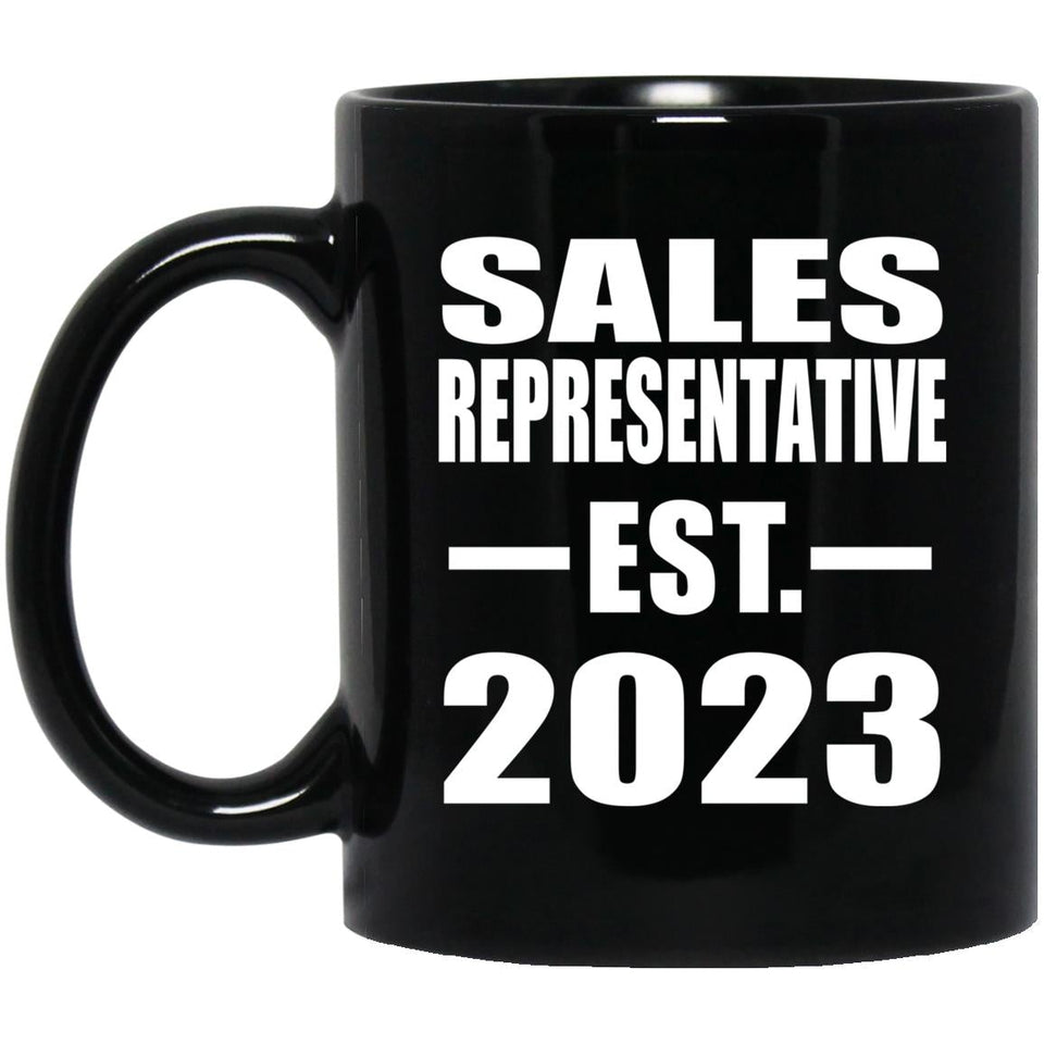 Sales Representative Established EST. 2023 - 11oz Coffee Mug Black