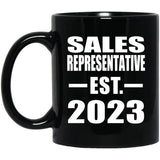 Sales Representative Established EST. 2023 - 11oz Coffee Mug Black