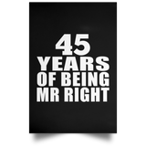 45th Anniversary 45 Years Of Being Mr Right - Poster Portrait