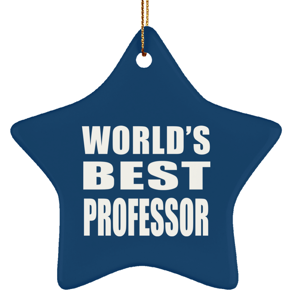 World's Best Professor - Star Ornament