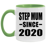 Step Mum Since 2020 - 11oz Accent Mug Green