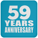 59th Anniversary 59 Years - Drink Coaster
