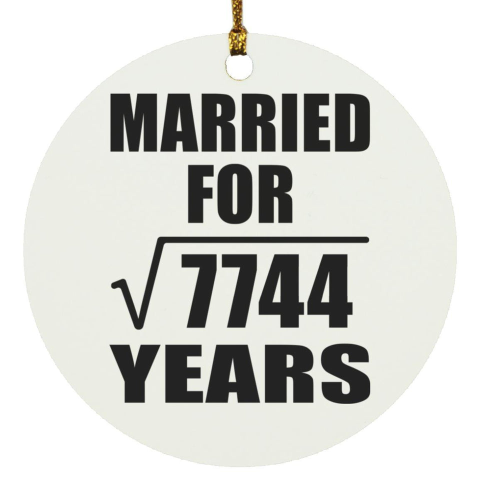 88th Anniversary Married For Square Root of 7744 Years - Circle Ornament