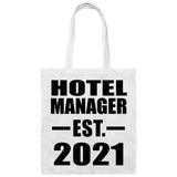 Hotel Manager Established EST. 2021 - Tote Bag White