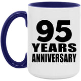 95th Anniversary 95 Years Anniversary - 15oz Accent Mug Purple