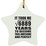 83rd Birthday Took Square Root of 6889 Years To Awesome - Star Ornament