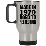 54th Birthday Made In 1970 Aged to Perfection - Silver Travel Mug
