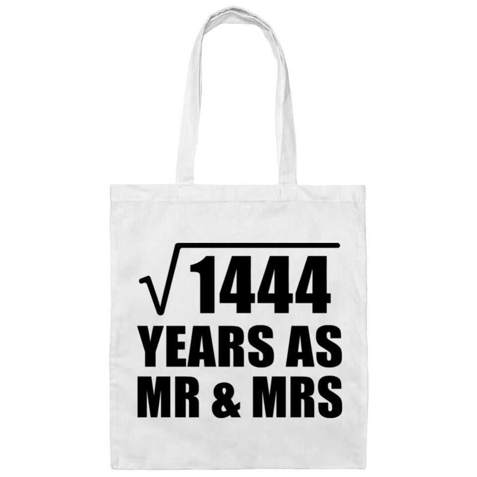 38th Anniversary Square Root of 1444 Years As Mr & Mrs - Tote Bag White