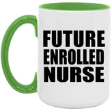 Future Enrolled Nurse - 15oz Accent Mug Green