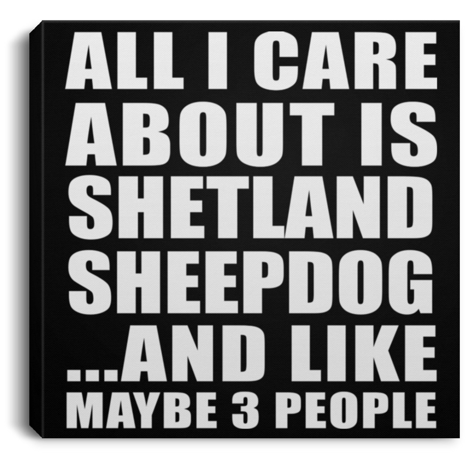 All I Care About Is Shetland Sheepdog - Canvas Square