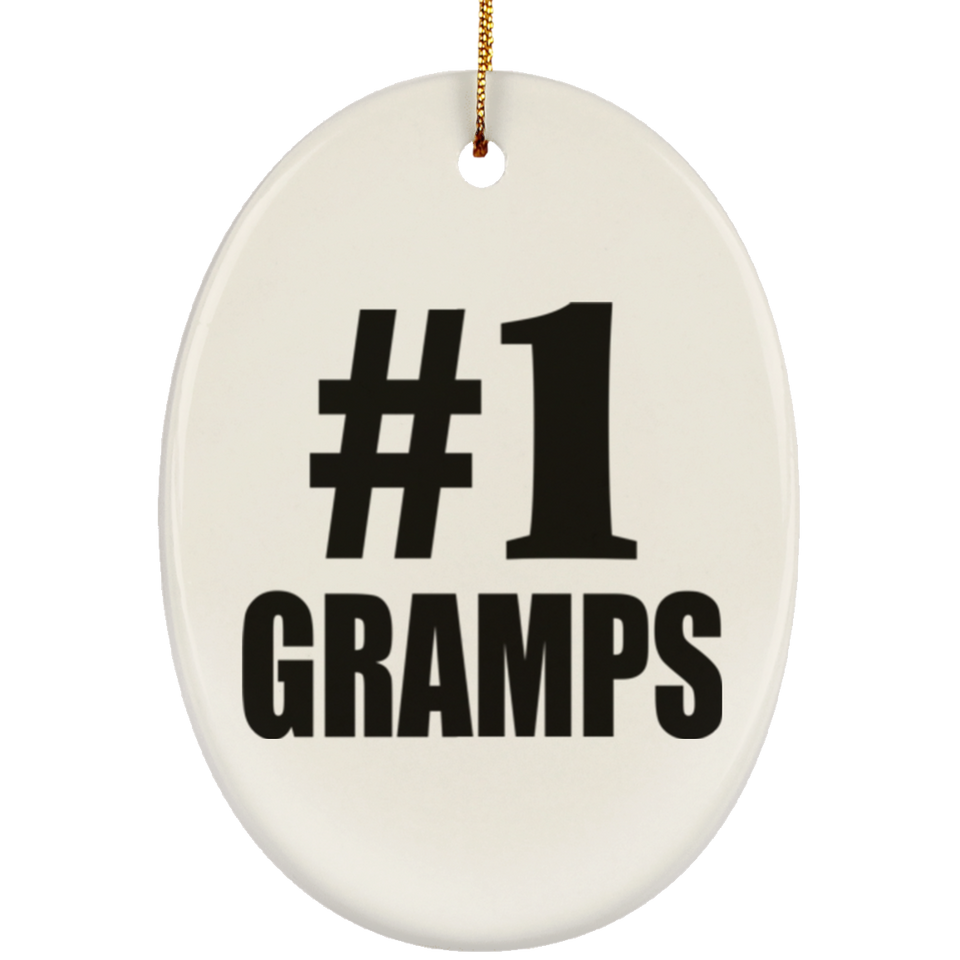 Number One #1 Gramps - Oval Ornament