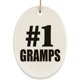 Number One #1 Gramps - Oval Ornament