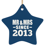 11th Anniversary Mr & Mrs Since 2013 - Star Ornament