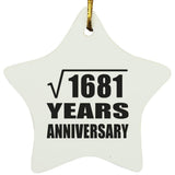 41st Anniversary Square Root of 1681 Years Anniversary - Star Ornament