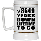93rd Anniversary Square Root of 8649 Years Lifetime To Go - Beer Stein