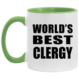 World's Best Clergy - 11oz Accent Mug Green