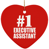 Number One #1 Executive Assistant - Heart Ornament