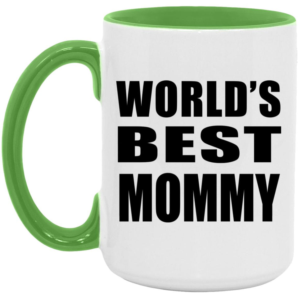 World's Best Mommy - 15oz Accent Mug Green