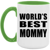 World's Best Mommy - 15oz Accent Mug Green