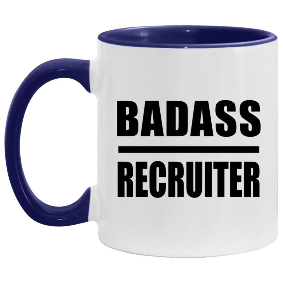 Badass Recruiter - 11oz Accent Mug Purple